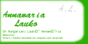 annamaria lauko business card